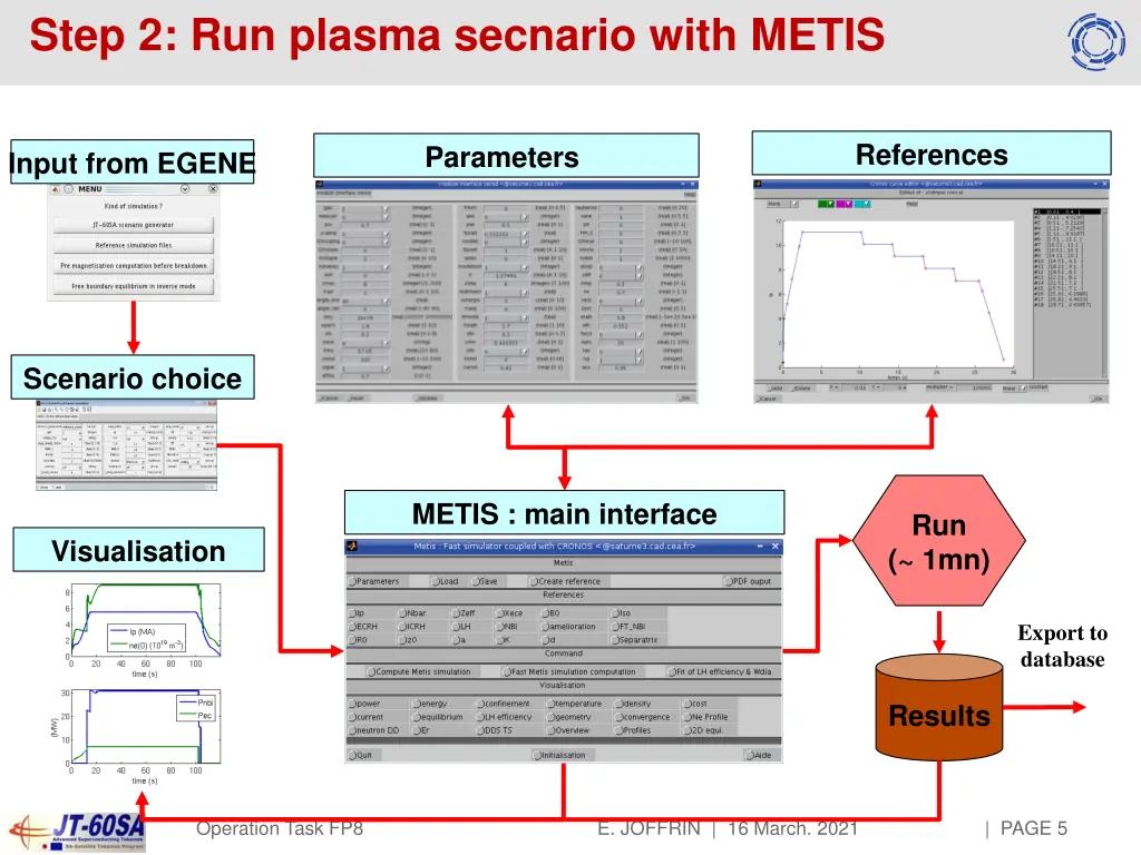 step 2 run plasma secnario with metis