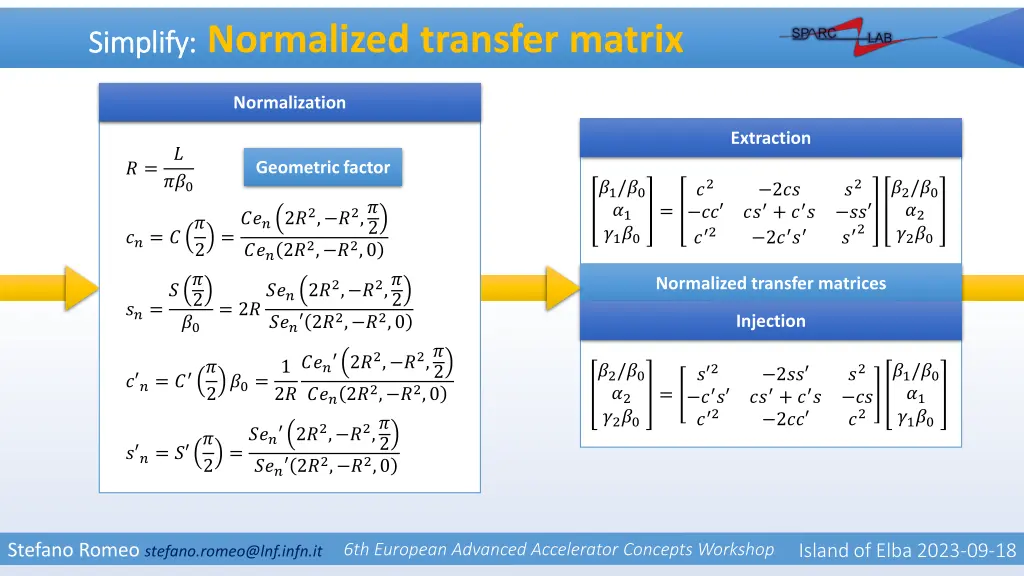 simplify simplify normalized transfer matrix