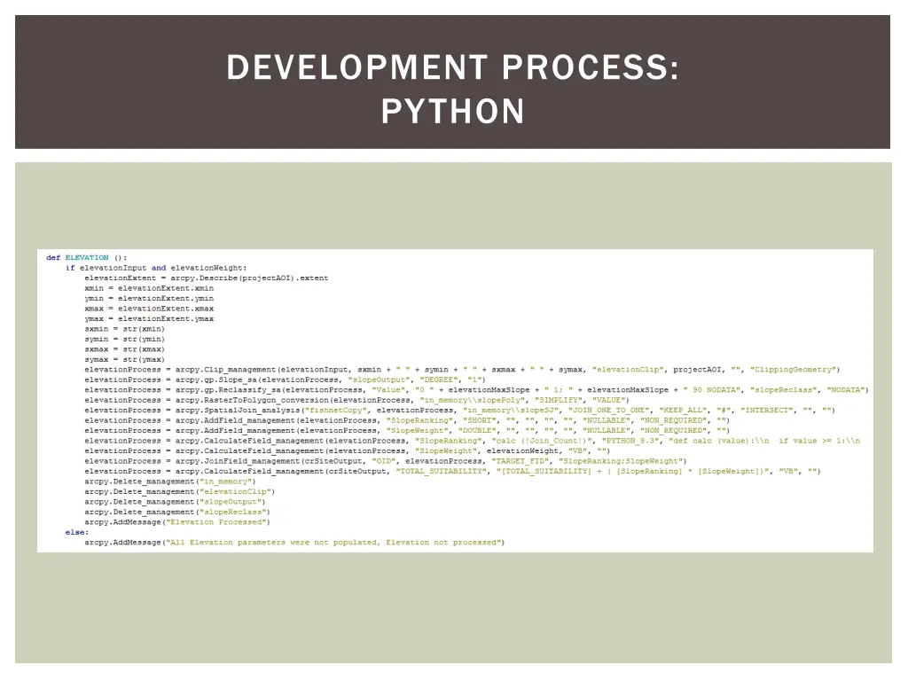 development process python