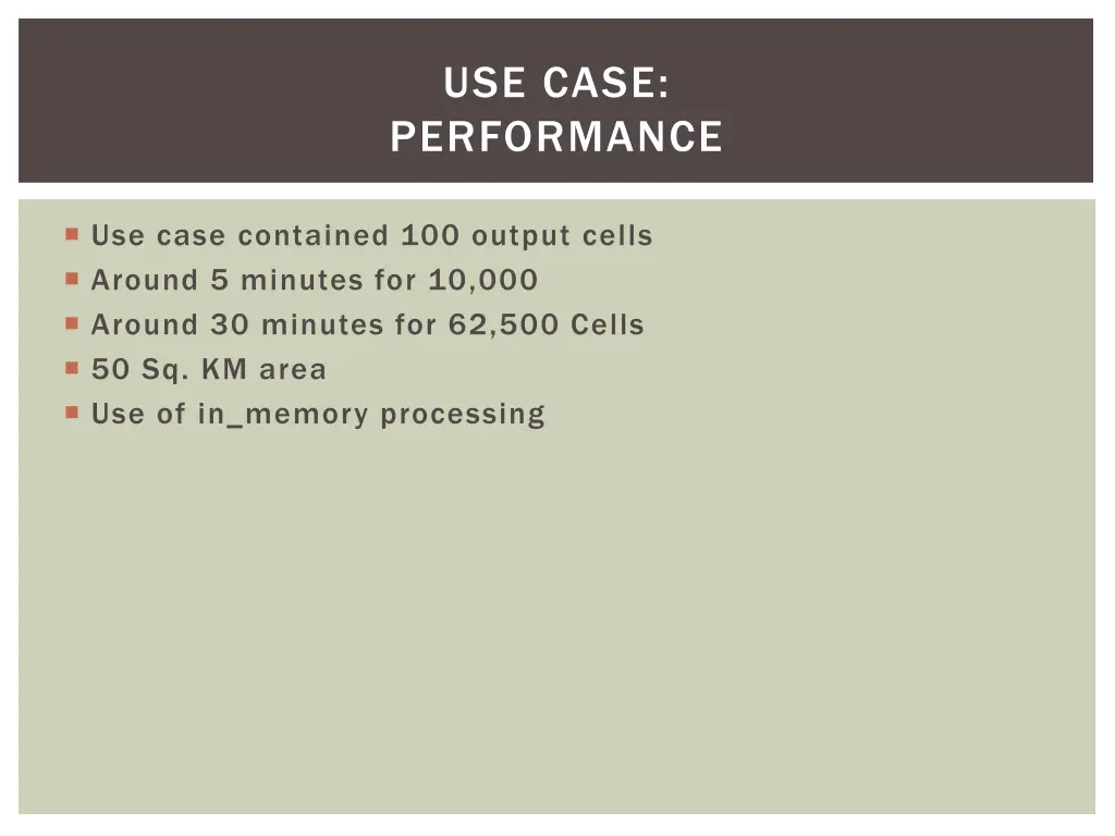 use case performance