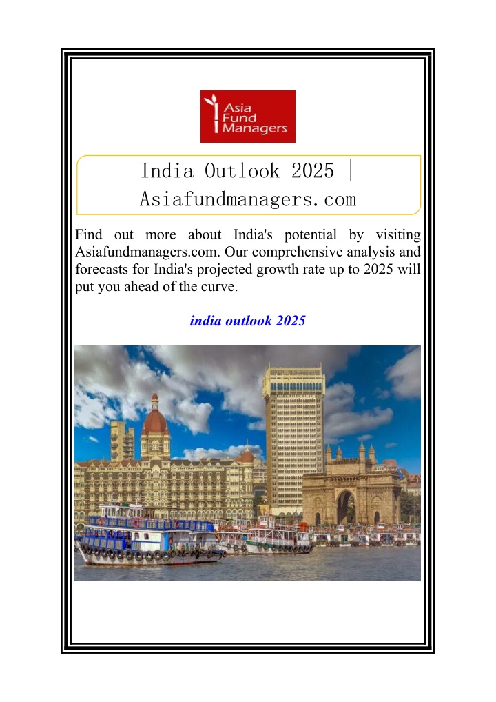 india outlook 2025 asiafundmanagers com