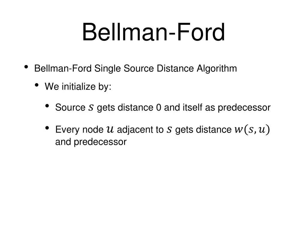 bellman ford