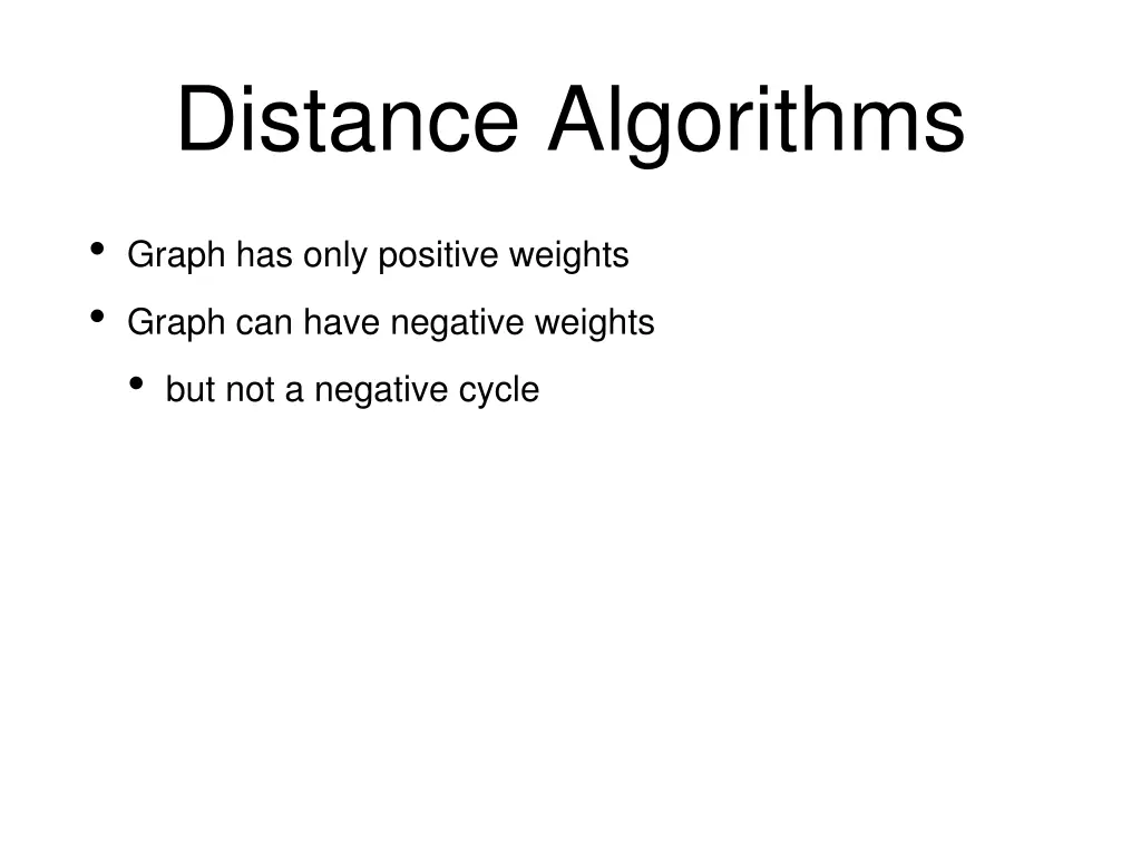 distance algorithms 1