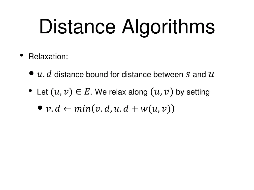 distance algorithms 6