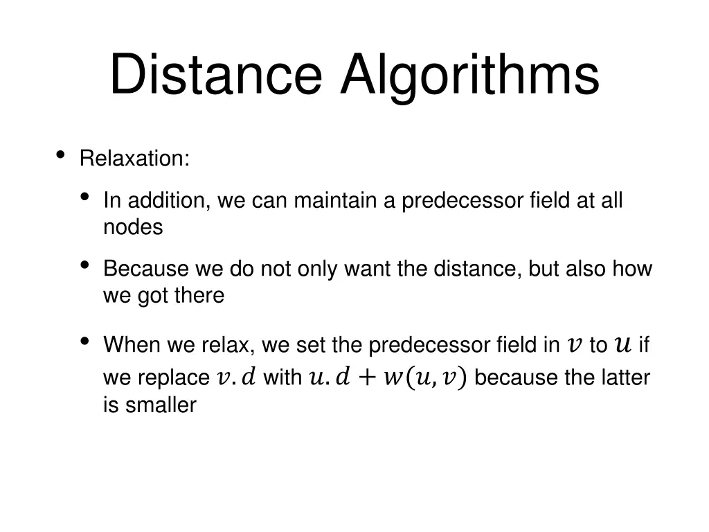 distance algorithms 7