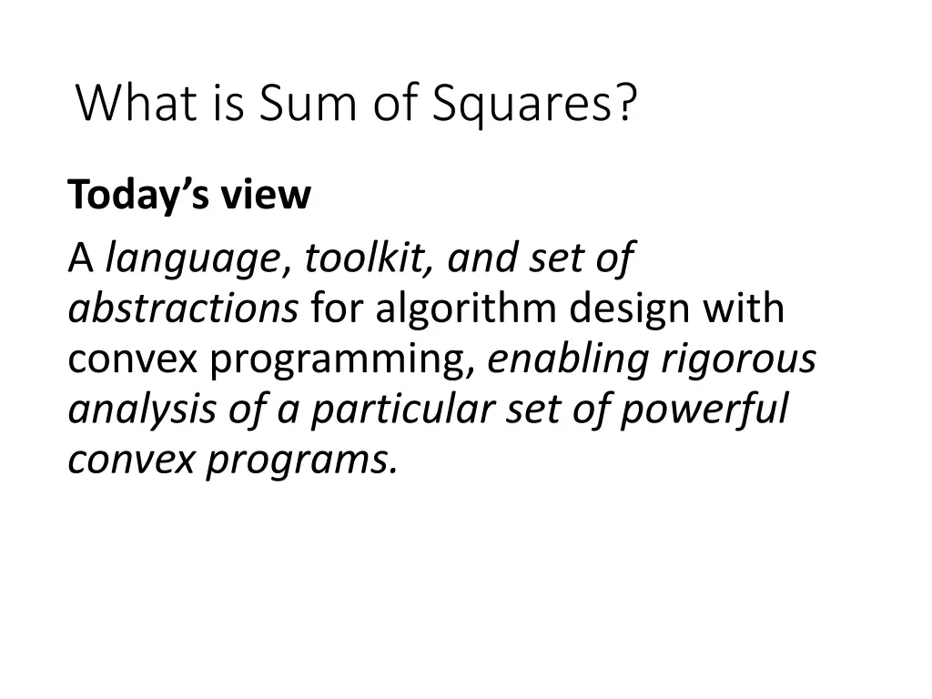 what is sum of squares 1