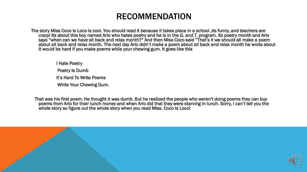 recommendation