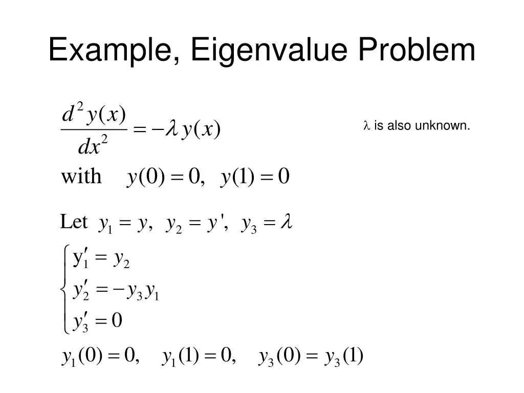 example eigenvalue problem