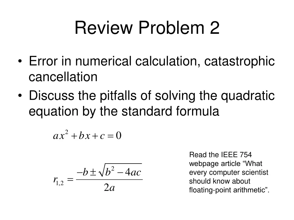 review problem 2