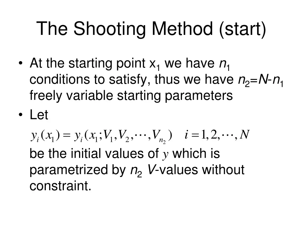the shooting method start