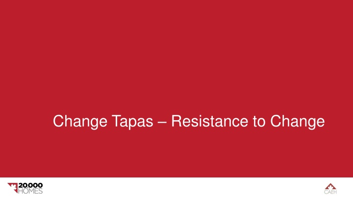 change tapas resistance to change