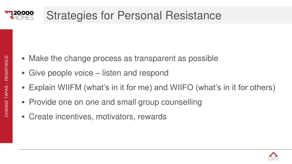 strategies for personal resistance