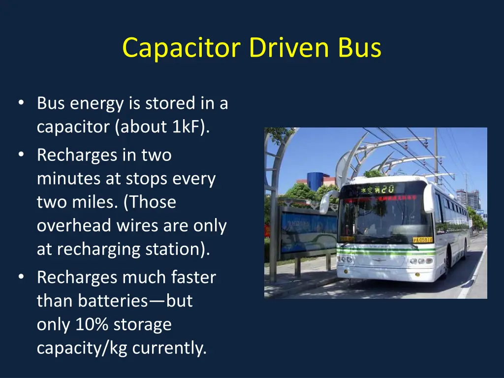 capacitor driven bus