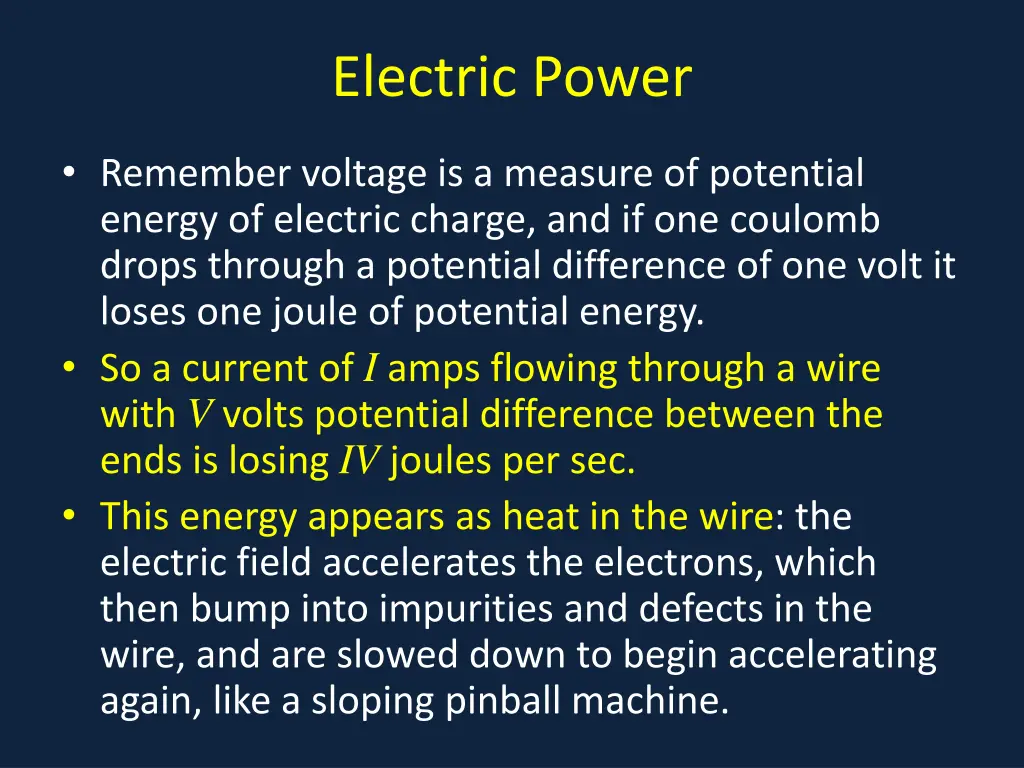 electric power