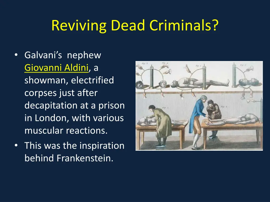 reviving dead criminals