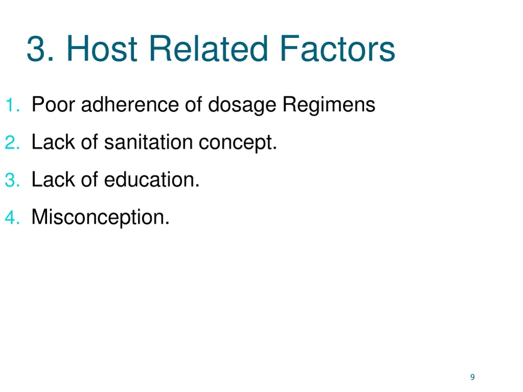 3 host related factors