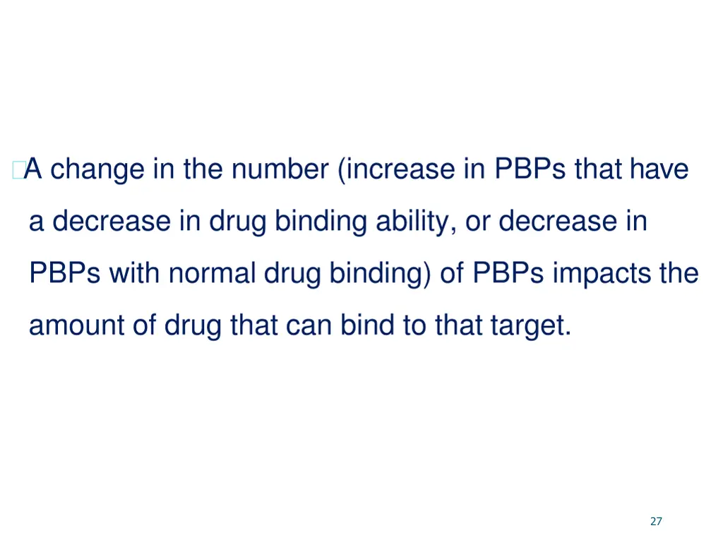 a change in the number increase in pbps that have