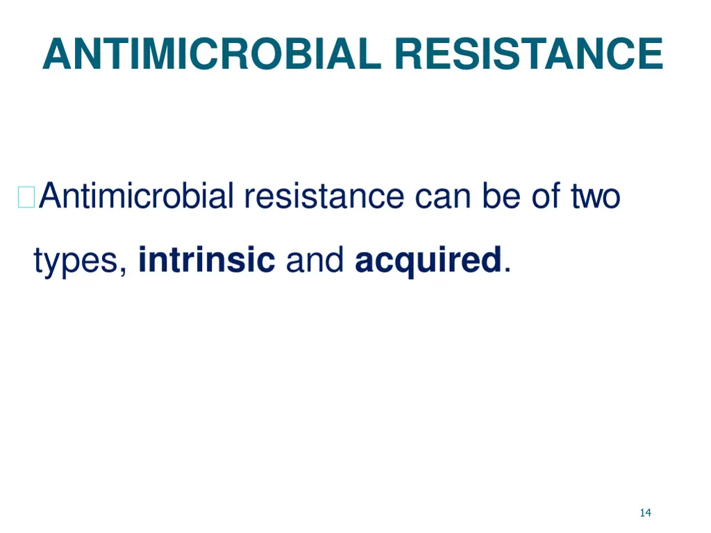 antimicrobial resistance 1