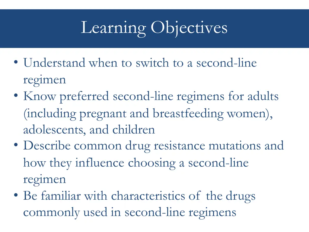 learning objectives