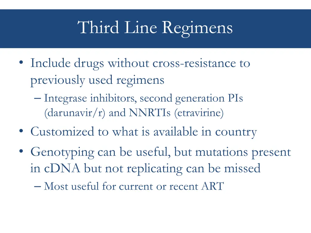 third line regimens