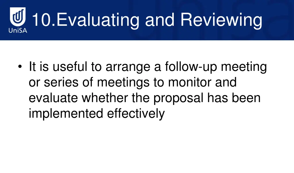 10 evaluating and reviewing