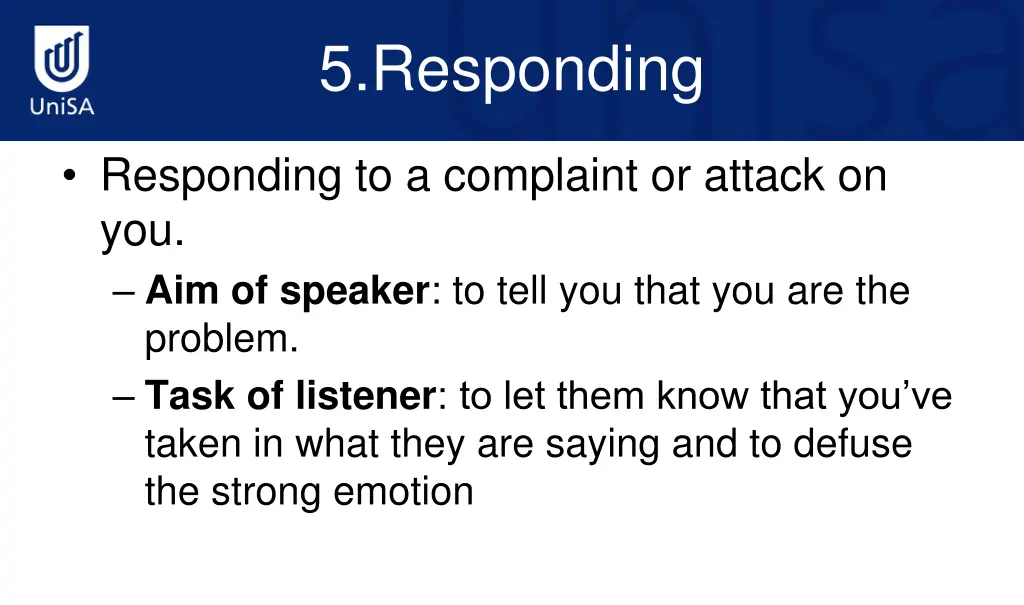 5 responding