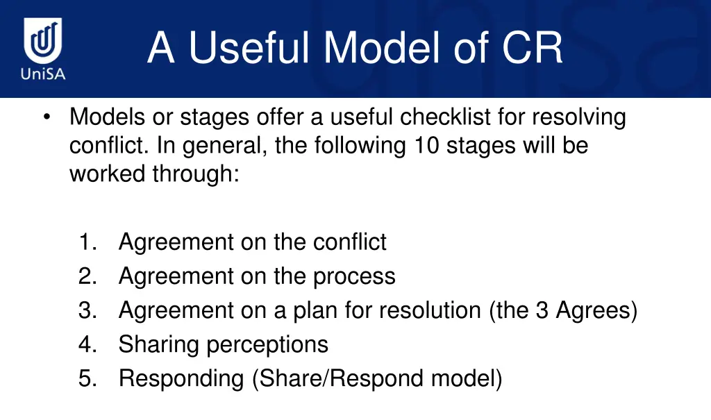 a useful model of cr