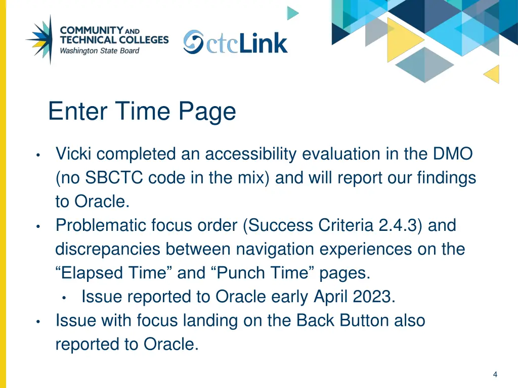 enter time page