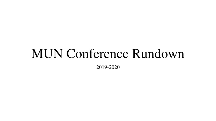 mun conference rundown