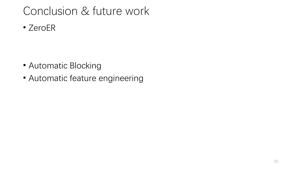 conclusion future work