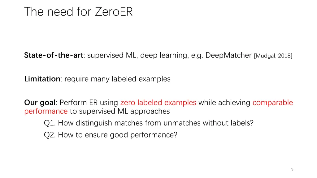 the need for zeroer