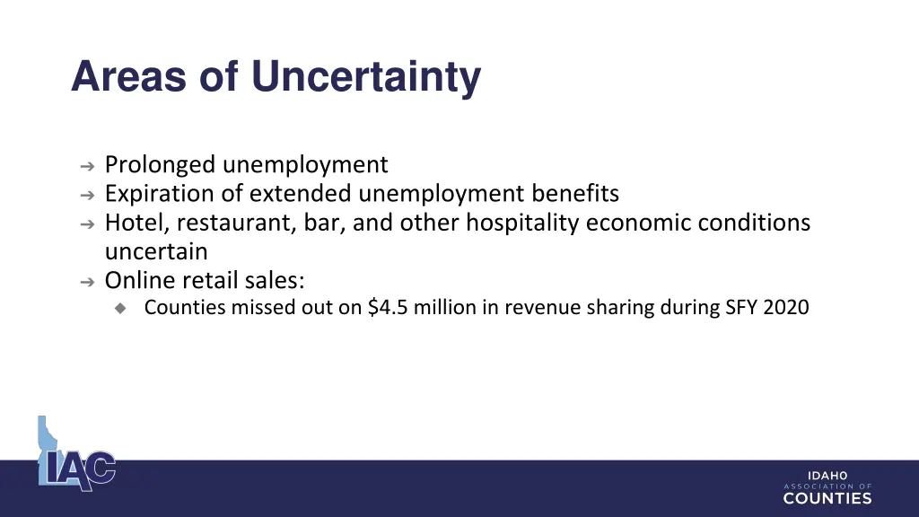 areas of uncertainty