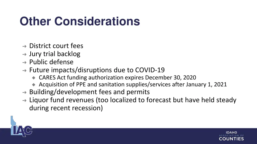 other considerations