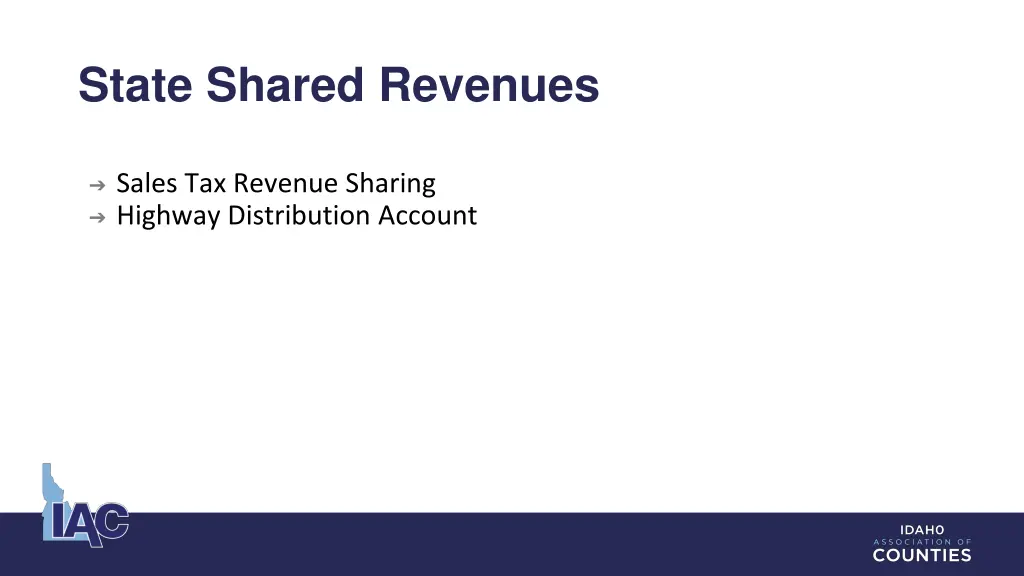 state shared revenues