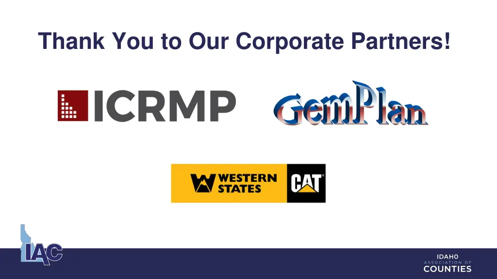 thank you to our corporate partners