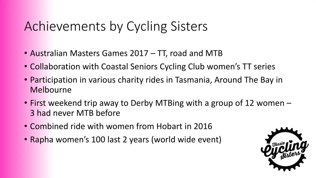 achievements by cycling sisters