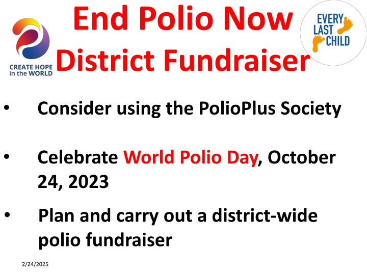 end polio now district fundraiser