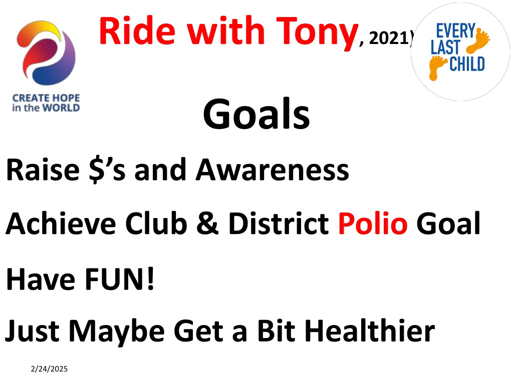 ride with tony 2021