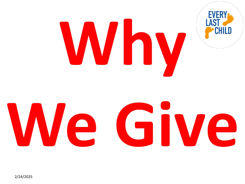 why we give