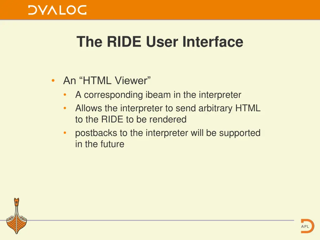the ride user interface 1