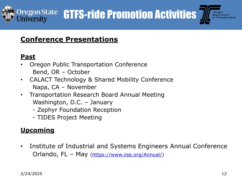 gtfs ride promotion activities