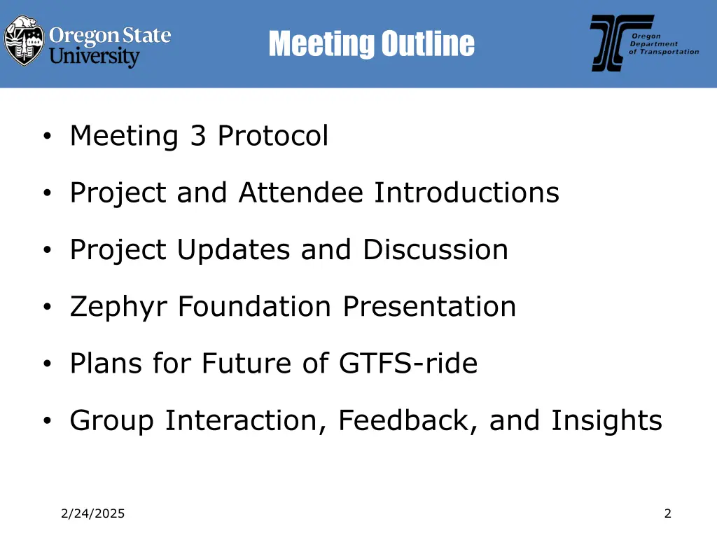 meeting outline