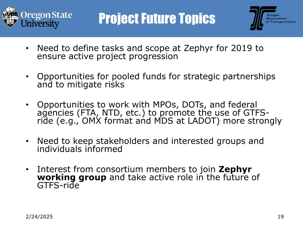 project future topics