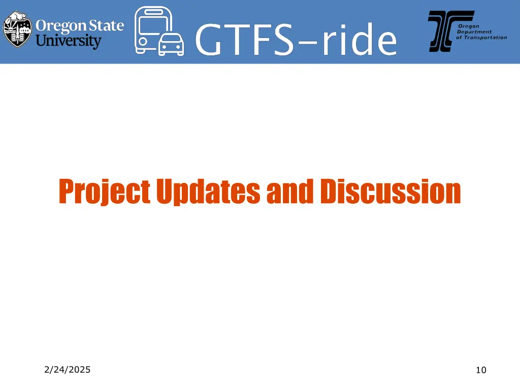 project updates and discussion