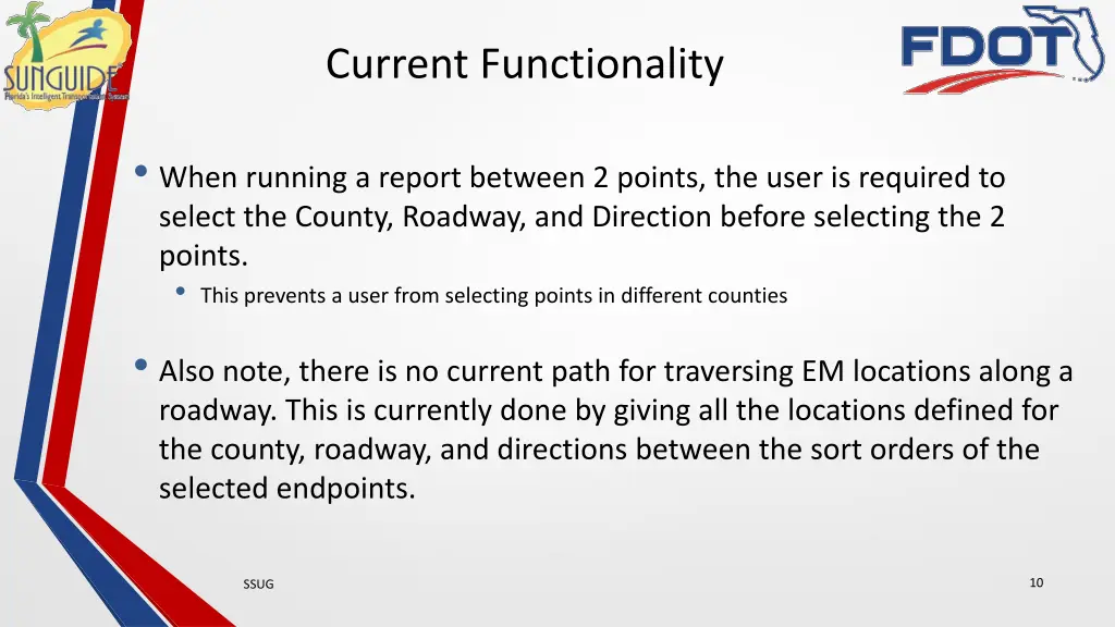 current functionality