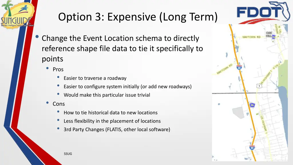 option 3 expensive long term change the event