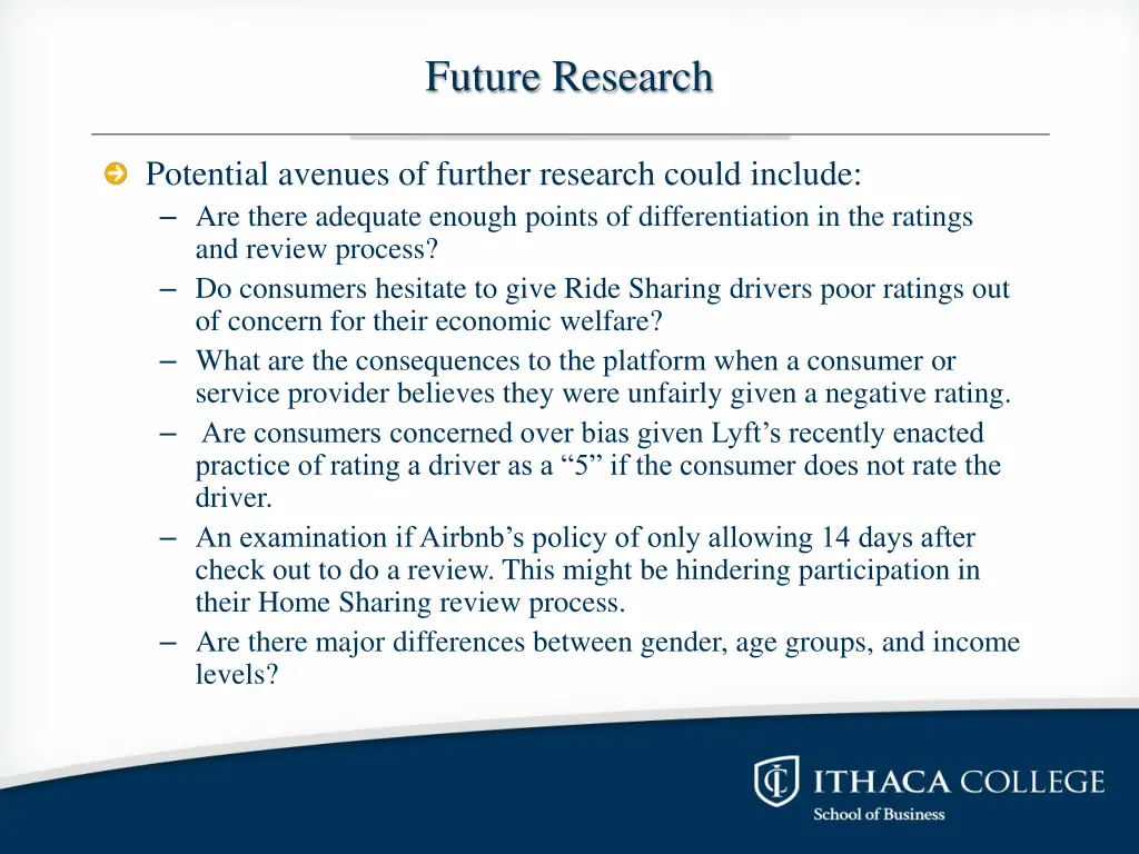 future research