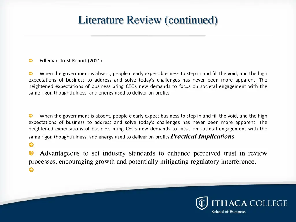 literature review continued