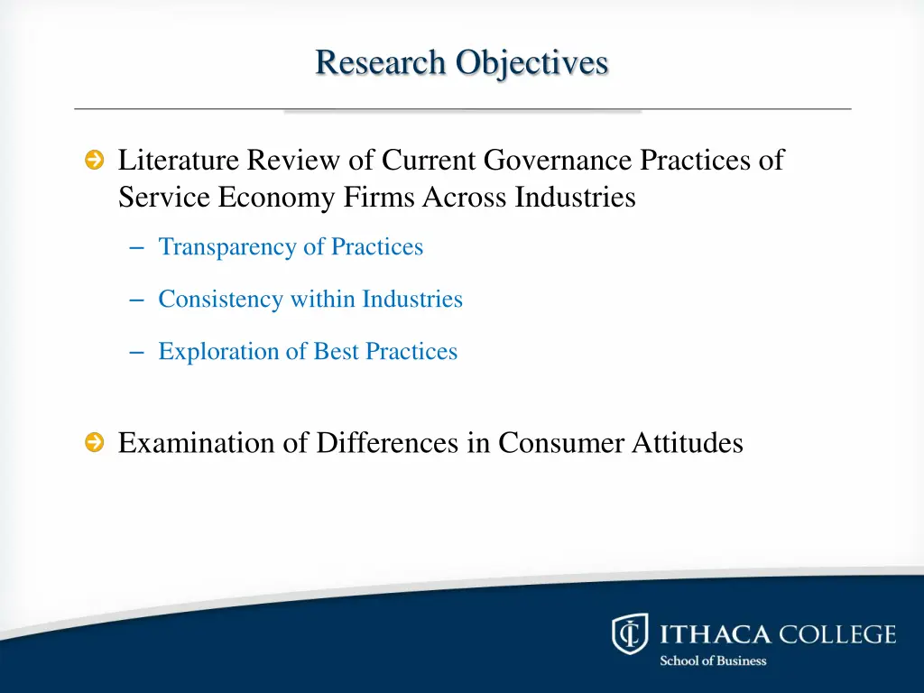 research objectives