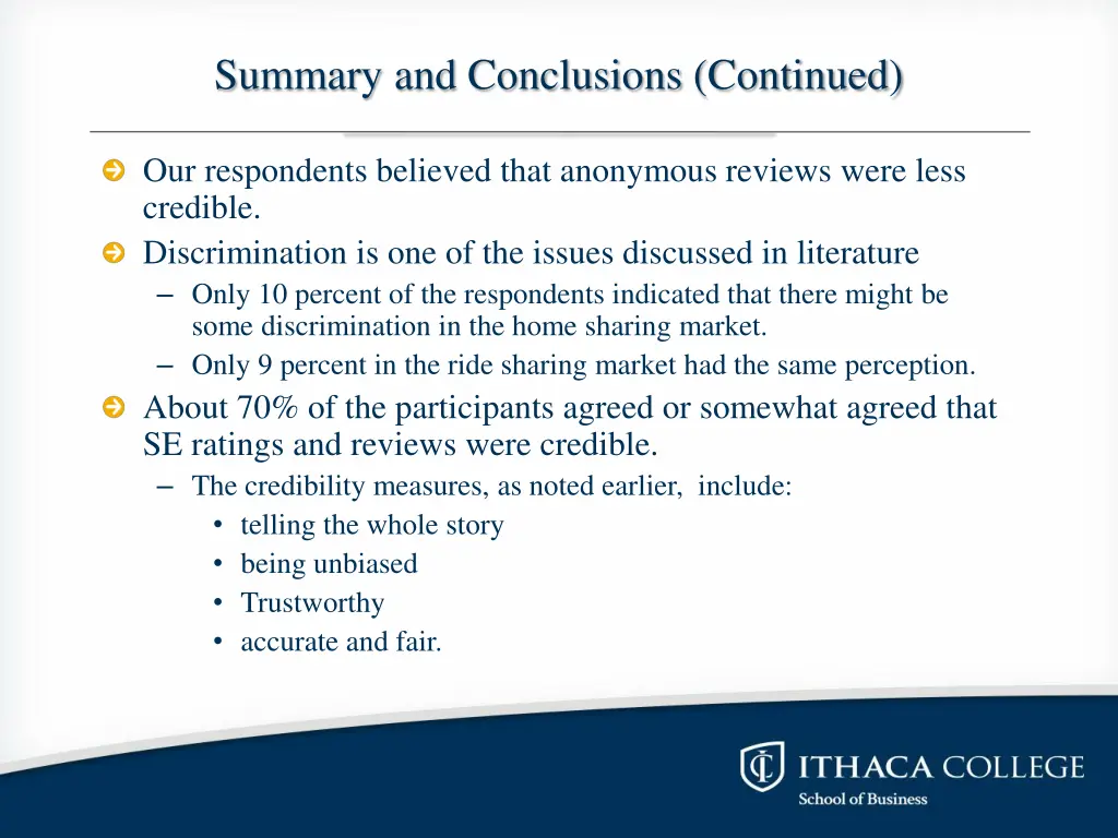 summary and conclusions continued 1